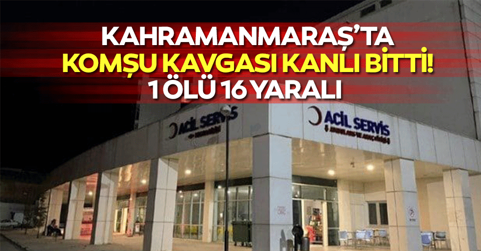 Kahramanmaraş’ta komşu kavgası kanlı bitti! 1 ölü 16 yaralı