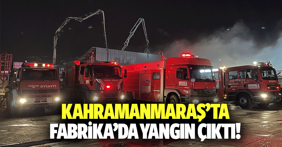 Kahramanmaraş’ta fabrika’da yangın çıktı!