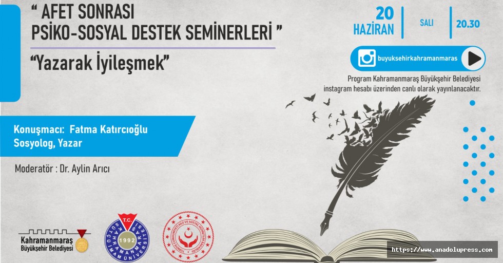 Kahramanmaraş’ta Afet Sonrası ‘Yazarak İyileşmek’ Semineri