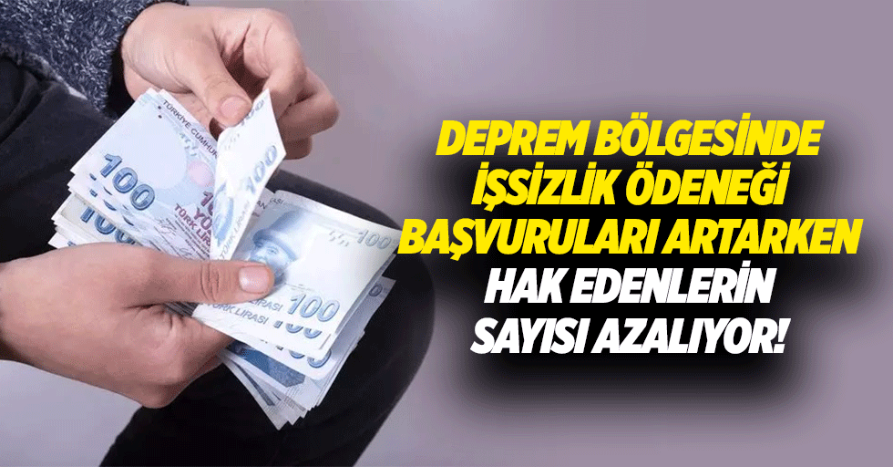 Deprem bölgesinde işsizlik ödeneği başvuruları artarken hak edenlerin sayısı azalıyor!