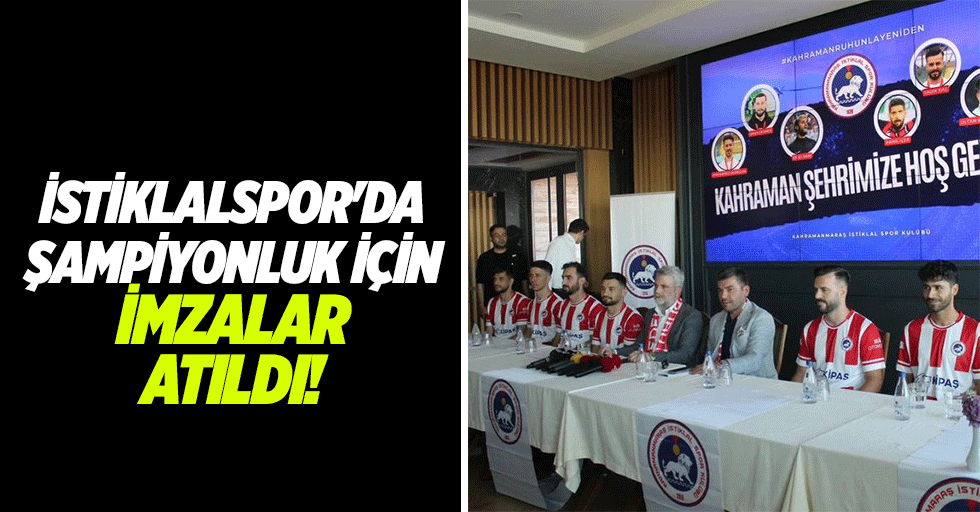 İstiklalspor'da Şampiyonluk İçin İmzalar Atıldı