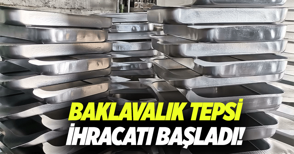 Kahramanmaraş'ta baklavalık tepsi ihracatı başladı!