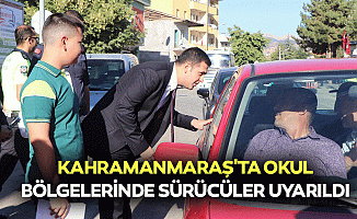 Kahramanmaraş'ta Okul Bölgelerinde Sürücüler Uyarıldı