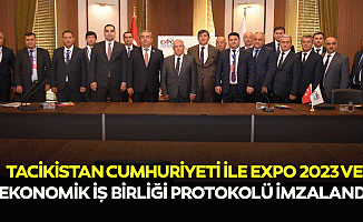 Tacikistan Cumhuriyeti İle Expo 2023 Ve Ekonomik İş Birliği Protokolü İmzalandı