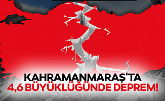 Kahramanmaraş'ta 4,6 büyüklüğünde deprem!