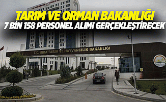 Tarım ve Orman Bakanlığı 7 Bin 158 personel alımı gerçekleştirecek!