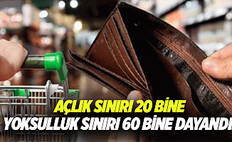 Açlık sınırı 20 bine, yoksulluk sınırı 60 bine dayandı!