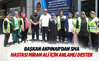 Başkan Akpınar'dan SMA Hastası Miran Ali İçin Anlamlı Destek