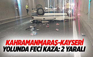 Kahramanmaraş-Kayseri yolunda feci kaza: 2 yaralı