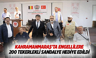 Kahramanmaraş'ta engellilere 200 tekerlekli sandalye hediye edildi