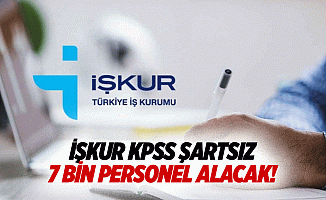 İŞKUR KPSS şartsız 7 bin personel alacak!