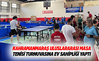 Kahramanmaraş Uluslararası Masa Tenisi Turnuvasına Ev Sahipliği Yaptı