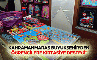 Kahramanmaraş Büyükşehir’den öğrencilere kırtasiye desteği!