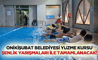 Onikişubat Belediyesi yüzme kursu, şenlik yarışmaları ile tamamlanacak!